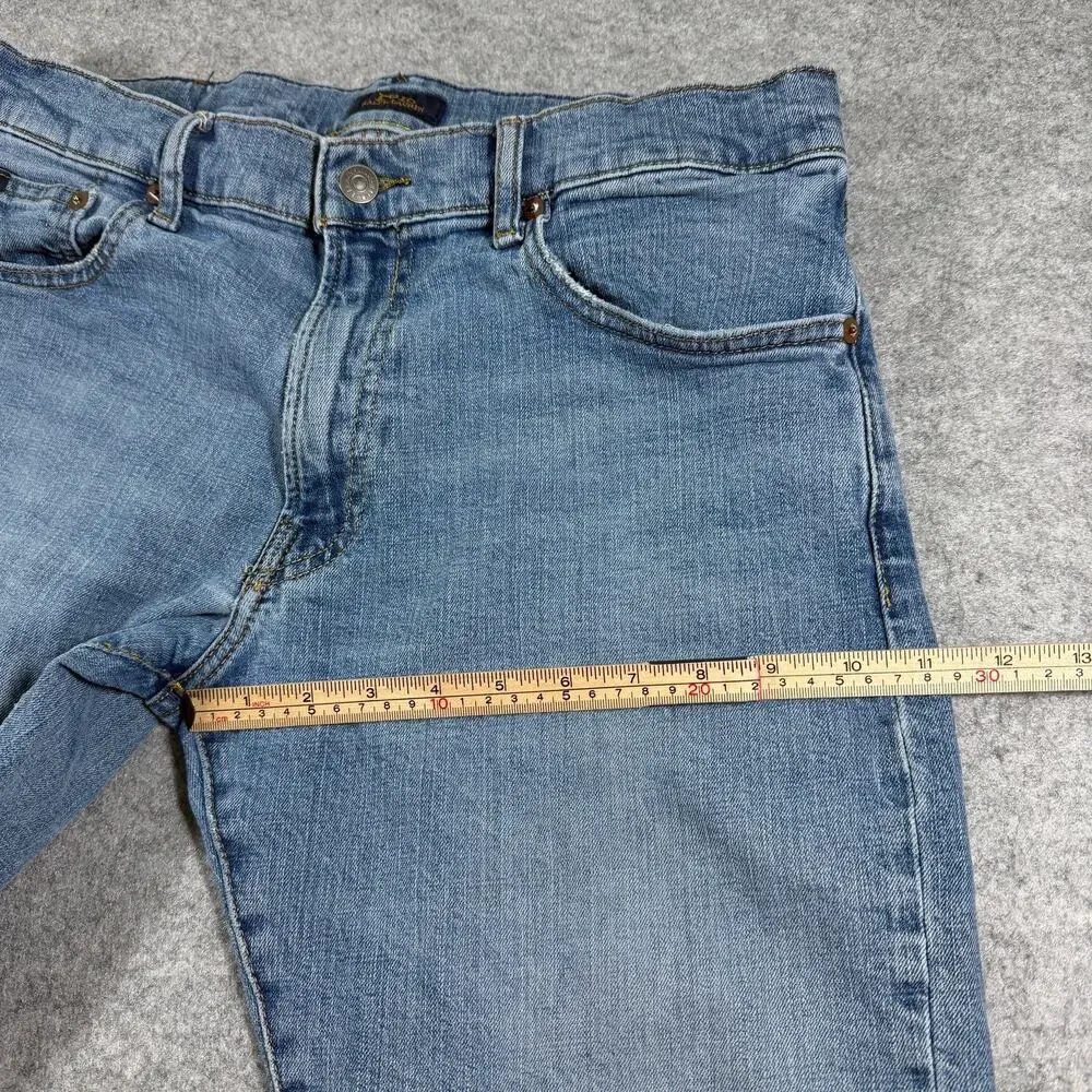 Polo Ralph Lauren Varick Slim Straight Jeans Mens 33x32 Light Blue Wash Stretch